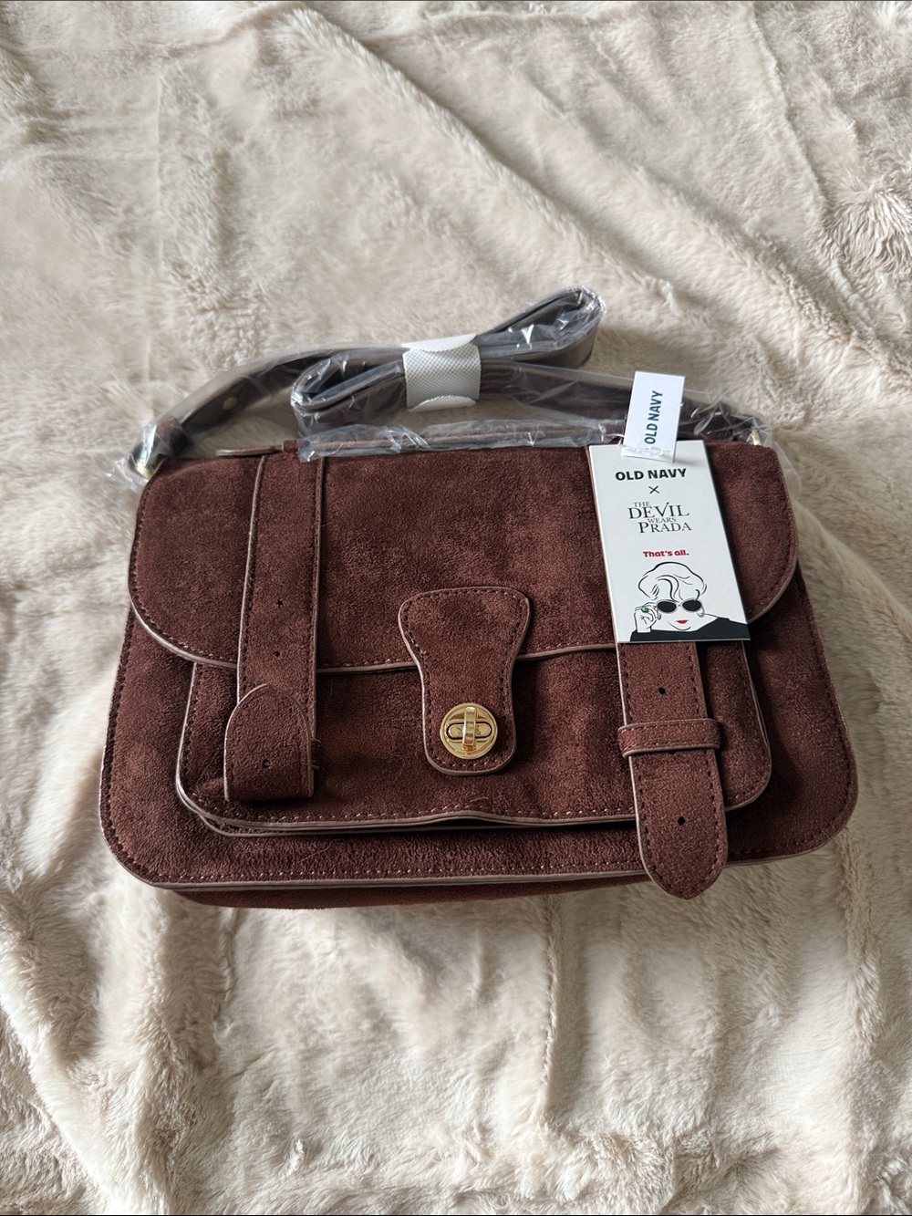 NWT Devil Wears Prada Women's Brown Satchel Crossbody Bag - Picture 3 of 5